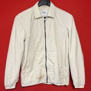 Zara Men's‎ Beige Jacket Size S Full Zip